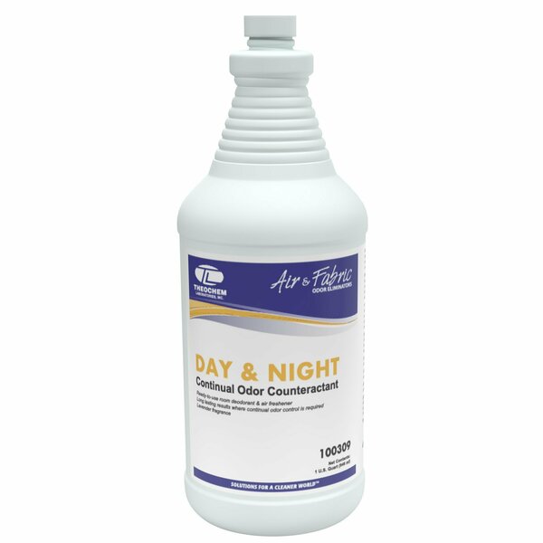 Theochem DAY & NIGHT - 12/1 QT CASE, Continual Odor Counteractant, 12PK 100309-99990-1Q
